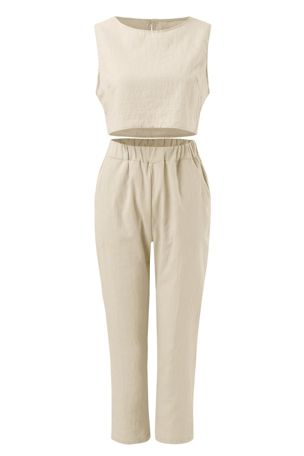 Round Neck Top and Pants Set